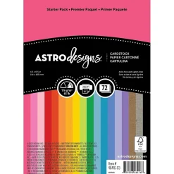 Neenah Paper Astrodesigns 65 lb. Cardstock Paper, Starter Pack, 72 Sheets/Pack (46416-02/03)