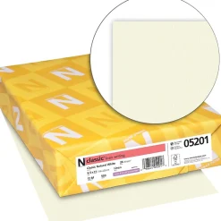 Neenah Paper CLASSIC Linen Writing Paper, 8 1/2" x 11", 24 lb., Linen Finish, Natural White, 500/Ream (05201)