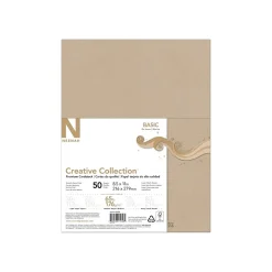 Neenah Paper Creative Collection 65 lb. Cardstock Paper, 8.5" x 11", Tan, 50 Sheets/Pack (91456)