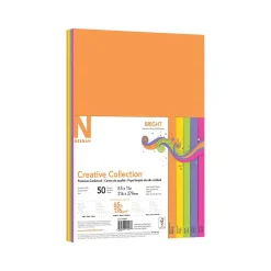 Neenah Paper Creative Collection 65 lb. Cardstock Paper, 8.5" x 11", Assorted Colors, 50 Sheets/Pack (91507)