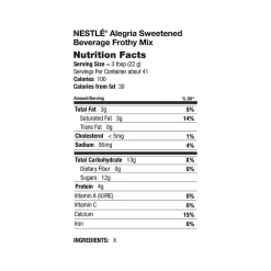 Nescafe Alegria Sweetened Beverage Frothy Mix, 32 oz., 8/Carton (11000339)
