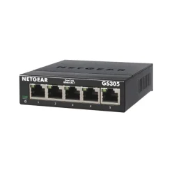 Netgear 300 Series 5-Port Gigabit Ethernet Unmanaged Switch, Black (GS305-300PAS)