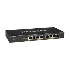 Netgear 300 Series 8-Port Gigabit Ethernet PoE Unmanaged Switch, 10/100/1000 Mbps, Black (GS308PP-100NAS)