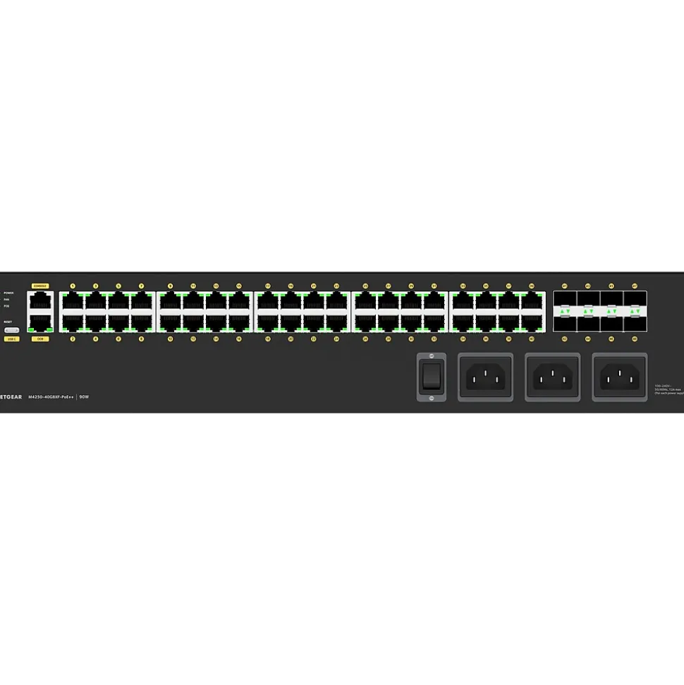 Netgear AV Line 40-Port Gigabit Ethernet Managed Switch, Black (GSM4248UX-100NAS)