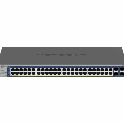 Netgear GS752TXPv3 48-Port Gigabit Ethernet PoE Managed Switch, Gray (GS752TXP-300NAS)