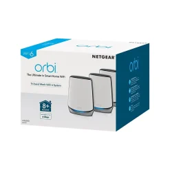 Netgear Orbi AX6000 Tri Band Router, White (RBK853-100NAS)