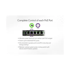 Netgear Plus 8-Port Gigabit Ethernet Managed Switch, Gray (MS108EUP-100NAS)