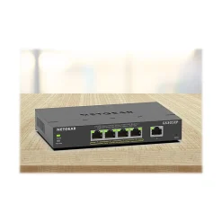 Netgear Plus 5-Port Gigabit Ethernet Managed Switch, 10/100/1000 Mbps, Black (GS305EP-100NAS)