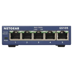 Netgear ProSAFE 5-Port Gigabit Ethernet Unmanaged Switch, Blue (GS105NA)
