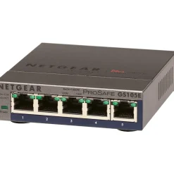 Netgear ProSafe 5-Port Gigabit Ethernet Smart Switch, Gray (GS105E-200NAS)