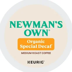 Newman's Own Organic Special Decaf Coffee Keurig K-Cup Pod, Medium Roast, 96/Carton (4051CT)