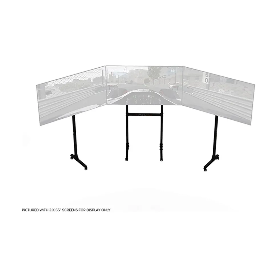 Next Level Racing Adjustable Triple Stand, Up to 65" Monitor, Matte Black (NLR-A010)