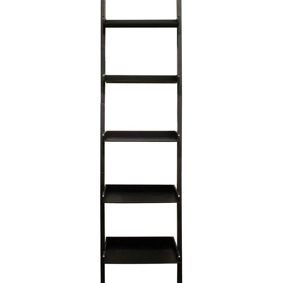 Nexxt Hadfield 5-Tier 66" Leaning Wall Shelf, Black (FN16895-6)