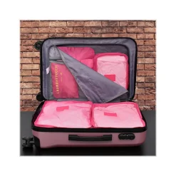 Nicci 6-Piece Fabric Travel Organizer, Rose Red (CBM002L-RSRD)