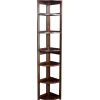 Niche Flip Flop 5 Shelf 67"H Corner Folding Bookcase, Mocha Walnut (FFC6712MW)