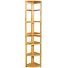 Niche Flip Flop 5 Shelf 67"H Corner Folding Bookcase, Medium Oak (FFC6712MO)