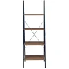 Niche Soho 4 Shelf 72"H Ladder Bookcase, Urban Walnut (NSBC7224UW)