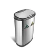 Nine Stars 13.2 Gallon Stainless Steel Motion Sensor Recycle Trash Can (DZT-50-13R)