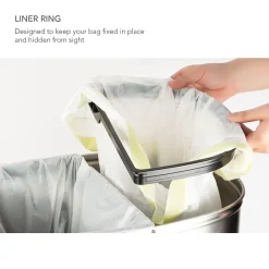 Nine Stars 13.2 Gallon Stainless Steel Motion Sensor Recycle Trash Can (DZT-50-13R)