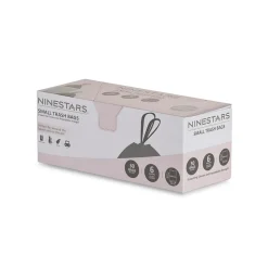 Nine Stars 6 Gallon Trash Bag, High Density, White, 30 Bags/Box (NSTB-6-30)