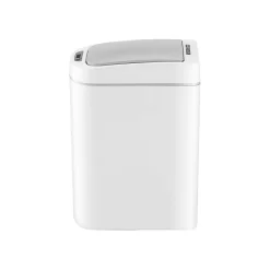 Nine Stars Plastic Sensor Trash Can, White, 1.85 gal. (DZT-7-2s)