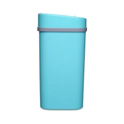 Nine Stars Plastic Sensor Trash Can, 3.2-Gallon, Teal Blue (DZT-12-5TB)