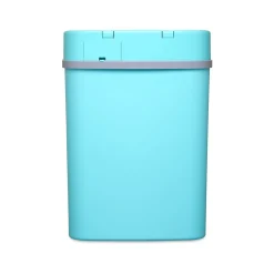 Nine Stars Plastic Sensor Trash Can, 3.2-Gallon, Teal Blue (DZT-12-5TB)