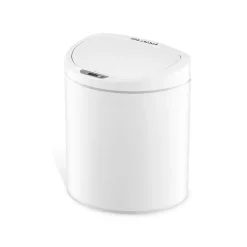 Nine Stars Plastic Sensor Trash Can, 2.1-Gallon, White (DZT-8-29)