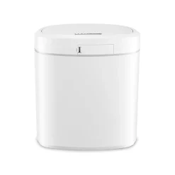 Nine Stars Plastic Sensor Trash Can, 2.1-Gallon, White (DZT-8-29)