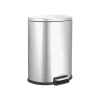 Nine Stars Stainless Steel Step Trash Can, 13.21 gal., Silver (SOT-50-3)