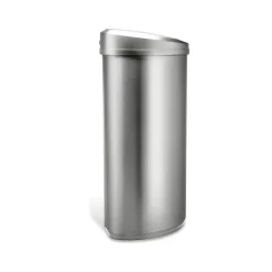 Nine Stars Stainless Steel Sensor Trash Can, 13.2-Gallon, Silver (DZT-50-29SL)