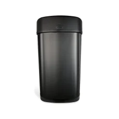 Nine Stars Stainless Steel Sensor Trash Can, 13.2-Gallon, Black (DZT-50-9BK)