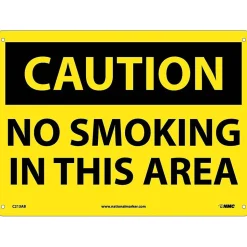No Smoking In This Area, 10X14, .040 Aluminum, Caution Sign