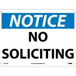 No Soliciting, 10X14, Rigid Plastic, Notice Sign