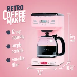 Nostalgia 12-Cups Automatic Coffee Maker (RCOF12PK)