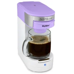Nostalgia MyMini 2-Cups Single Serve Coffee Maker, Lavender (NMPCCPGC1LVS)
