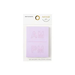 Noted by Post-it® Lilac A.M. and P.M. Notes, 2.9" x 4", 100 Sheets/Pad