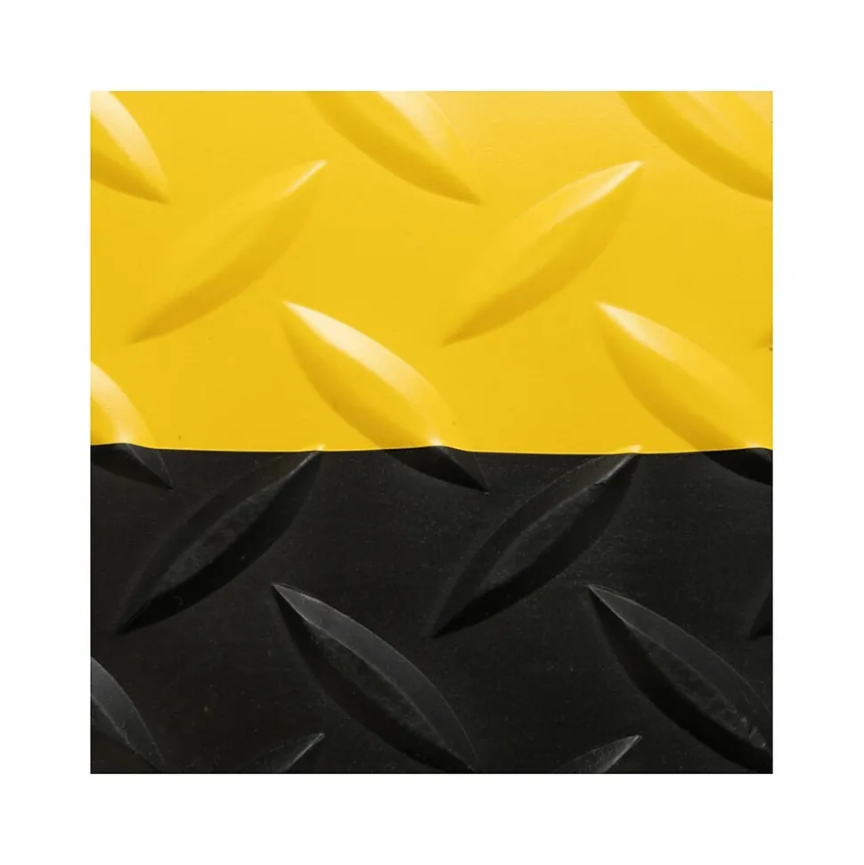 NoTrax Cushion Trax Anti-Fatigue Mat, 36" x 24", Black/Yellow (479S0023YB)