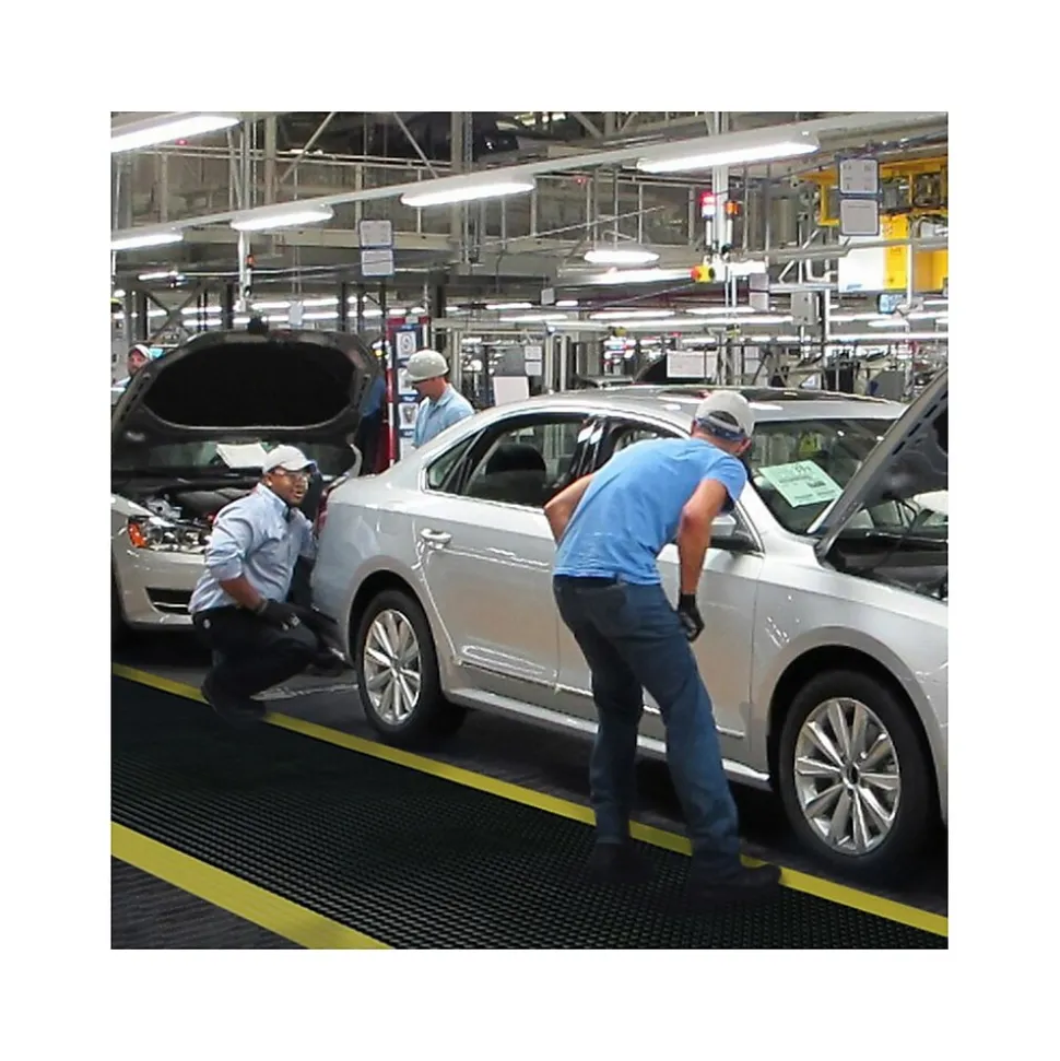 NoTrax Cushion Trax Anti-Fatigue Mat, 36" x 24", Black/Yellow (479S0023YB)