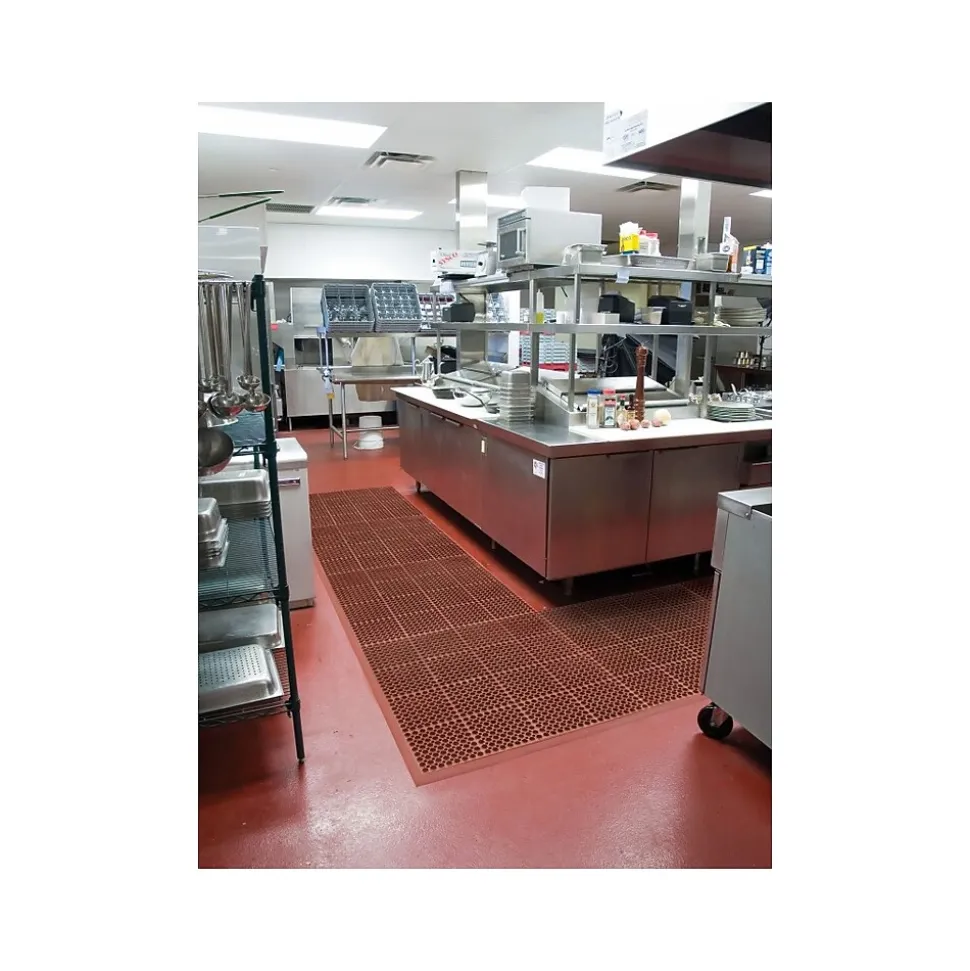 NoTrax San-Eze II Anti-Fatigue Mat, 58.5" x 39", Red (T11S3958RD)