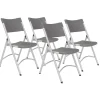 NPS 600 Series Heavy Duty Plastic Folding Chair, Charcoal Slate, 4 Pack (620/4)