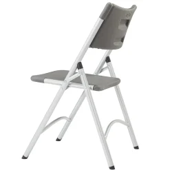 NPS 600 Series Heavy Duty Plastic Folding Chair, Charcoal Slate, 4 Pack (620/4)
