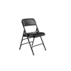 NPS 1300 Series Premium Vinyl Upholstered Triple Brace Double Hinge Folding Chair, Black, 100 Pack (1310/100)