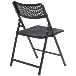 NPS AirFlex Series Premium Polypropylene Folding Chair, Black, 4/Pack (1410)