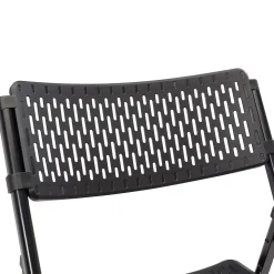 NPS AirFlex Series Premium Polypropylene Folding Chair, Black, 4/Pack (1410)