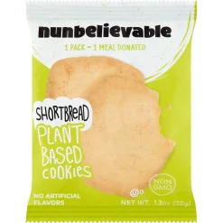 Nunbelievable Plant-based Shortbread Cookie, 1.3 oz, 18/Pack(220-02245)