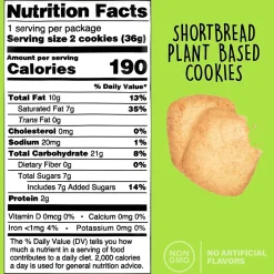 Nunbelievable Plant-based Shortbread Cookie, 1.3 oz, 18/Pack(220-02245)