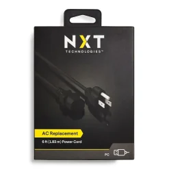 NXT Technologies 6' Desktop/Monitor Power Cord, Black (NX29759)
