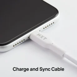 NXT Technologies™ 10 Ft. Braided Lightning to USB Cable, White (NX60463)