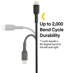 NXT Technologies™ 4 Ft. Braided USB-C to USB-A Cable, Black (NX60473)